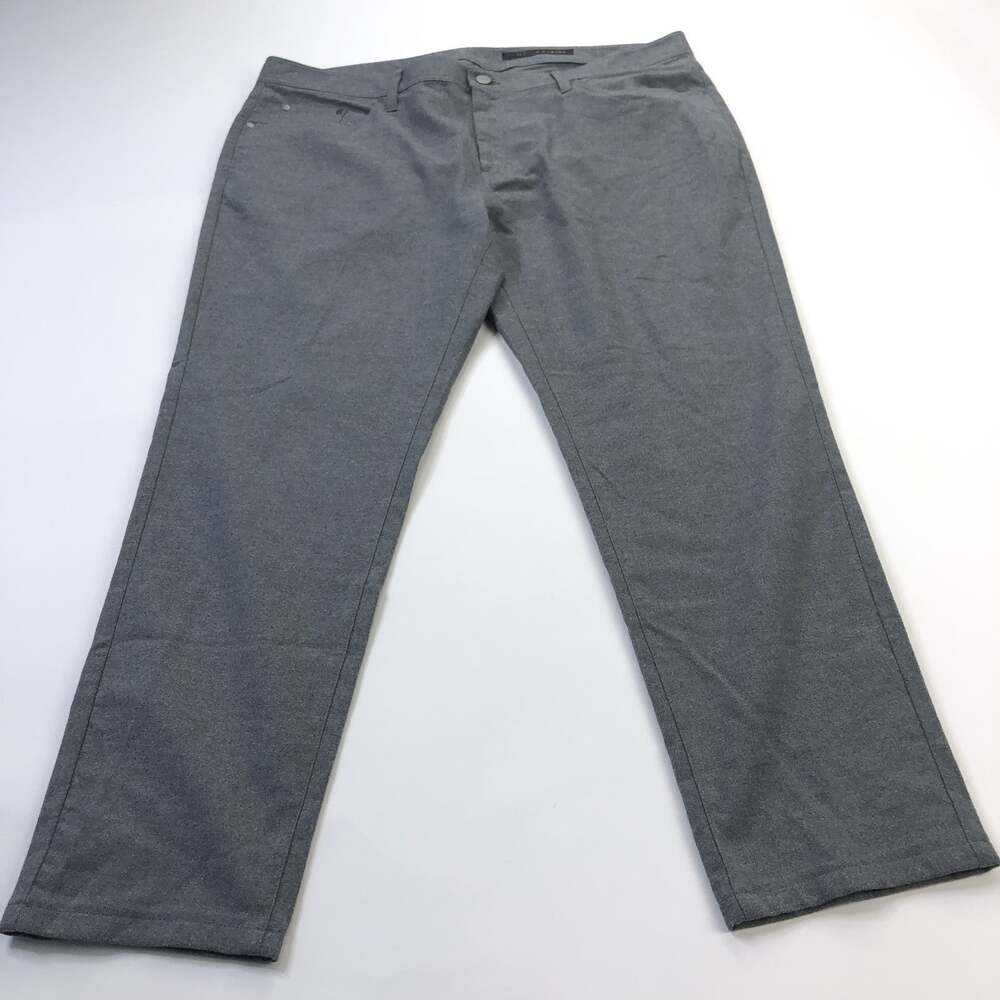 J. Hilburn Casual 41 (Fits 41W 29L) Stretch Cotton Chino Pants Gray